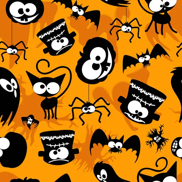 Halloween Naadloos Patroon Met Halloween — Stockfoto
