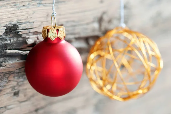 Decoración Navidad Sobre Fondo Madera — Foto de Stock