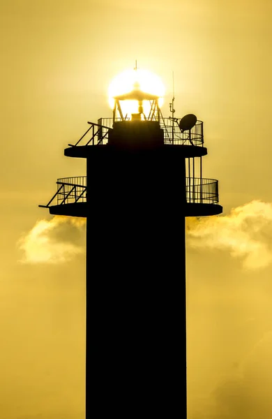 Menara Minyak Rig Saat Matahari Terbenam — Stok Foto