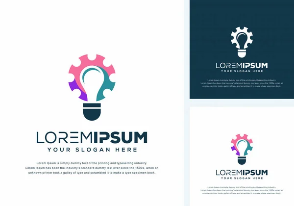 Lamp Business Logo Template Vector Illustration — 스톡 사진