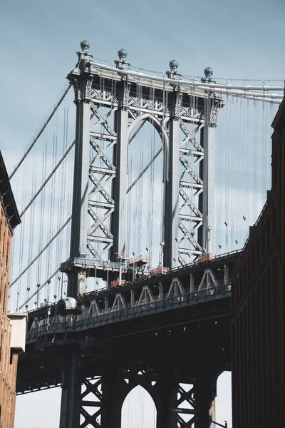 Vue Verticale Pont Manhattan New York Usa — Photo