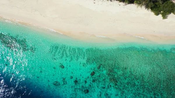 Vanuit Lucht Uitzicht Het Eiland Van Zee Malediven — Stockfoto