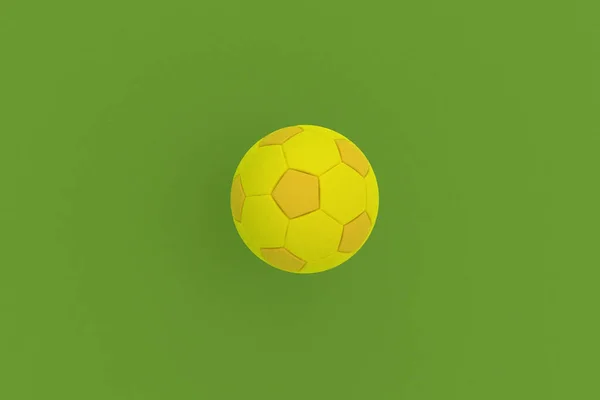 Futball Labda Zöld Háttér — Stock Fotó