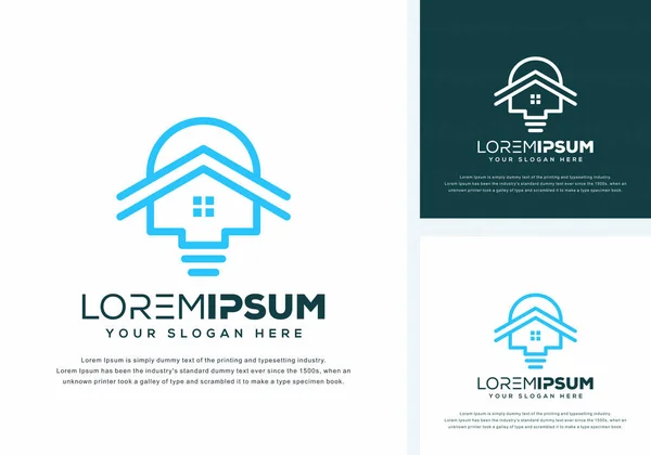 House Building Home Weather Blue Logo Design Business Card Template — Stock Photo, Image