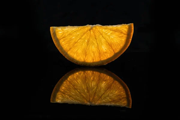 Φρέσκα Φρούτα Λεμονιού Μαύρο Φόντο — Φωτογραφία Αρχείου