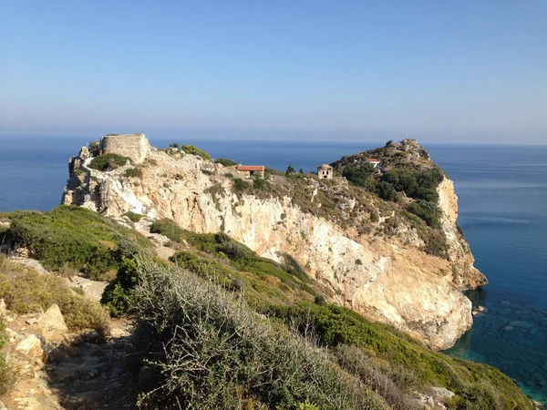 ギリシャ半島の古代要塞の遺跡は — ストック写真