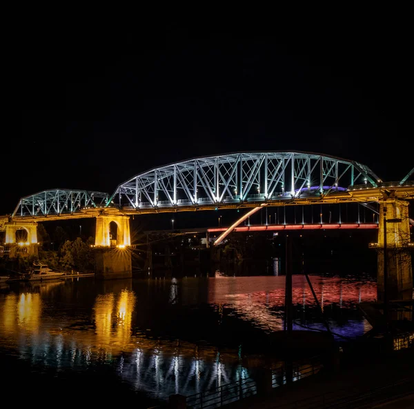 Nachtansicht Der Stadt Des Berühmtesten Wahrzeichens Abend — Stockfoto