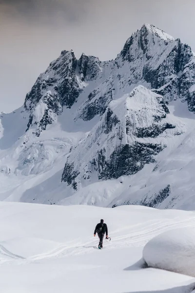 Paesaggio Montano Con Neve Montagne — Foto Stock