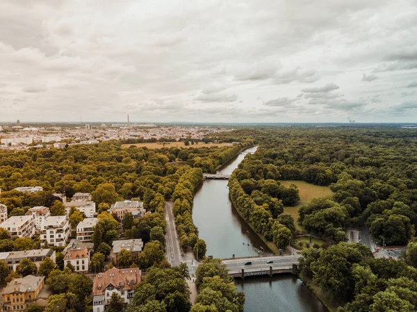 Widok Lotu Ptaka Miasto Sztokholm Szwecji — Zdjęcie stockowe