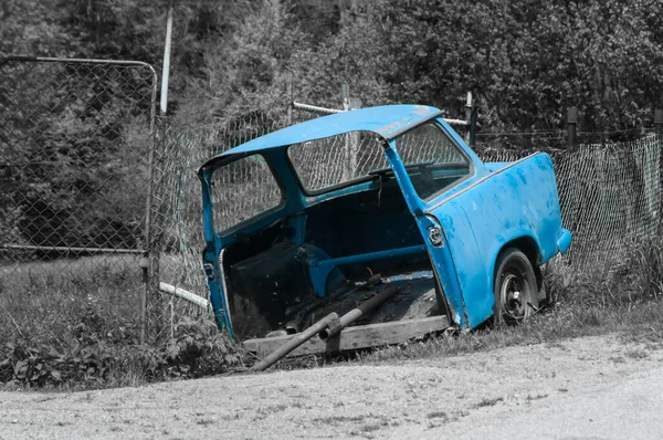 Staré Opuštěné Auto Poušti — Stock fotografie