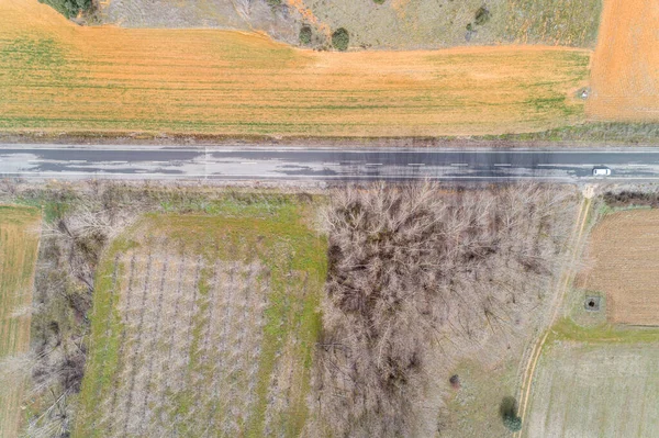 Vanuit Lucht Uitzicht Rivier Bergen — Stockfoto