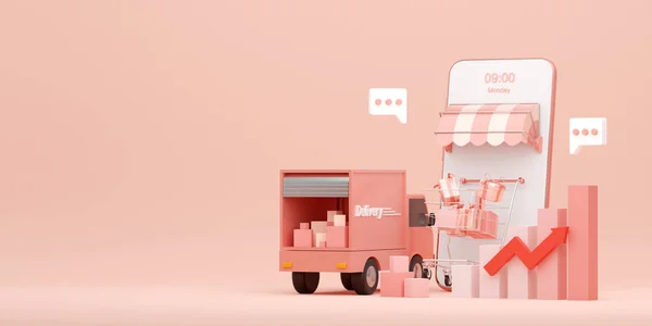 Delivery Service Concept Illustration — стоковое фото