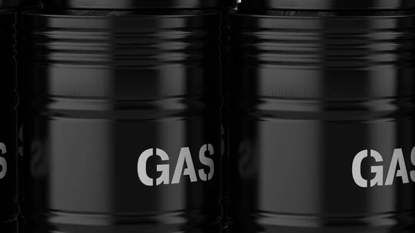 Black Oil Barrel White Background Rendering — стоковое фото