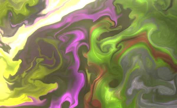 Płynne Abstrakcyjne Tło Smugami Malarstwa Olejnego Świeży Kolor — Zdjęcie stockowe