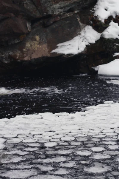 Gelo Rio Inverno — Fotografia de Stock