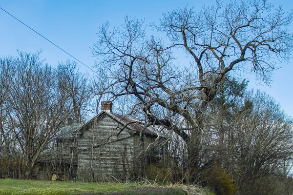Старый Деревянный Дом Деревне — стоковое фото