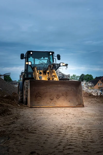 Excavadora Que Trabaja Sitio Construcción — Foto de Stock