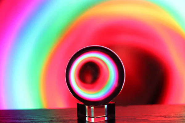 Espectro Colores Del Arco Iris Sobre Fondo Negro —  Fotos de Stock