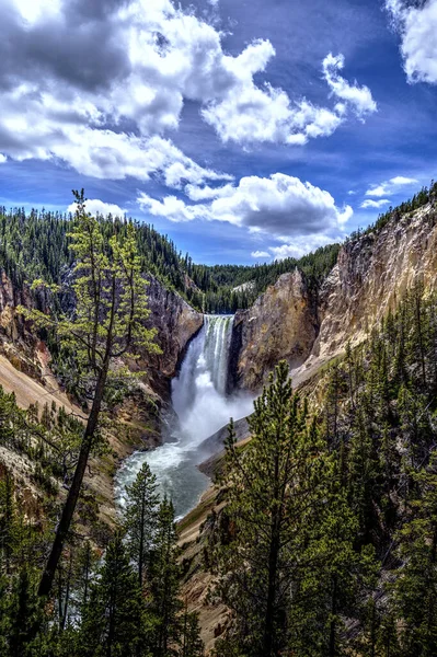 Bella Cascata Nel Parco Nazionale Yellowstone Montana — Foto Stock