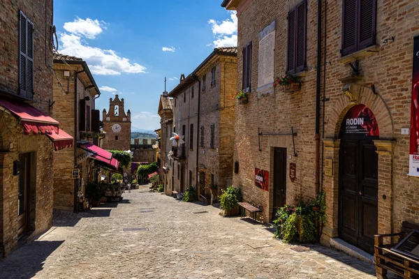 Calle Vista Del Casco Antiguo Ciudad Siena Italia — Foto de Stock