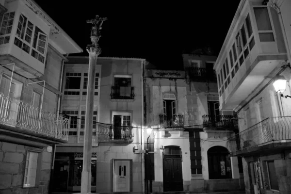 Straßenansicht Der Stadt Bei Nacht — Stockfoto