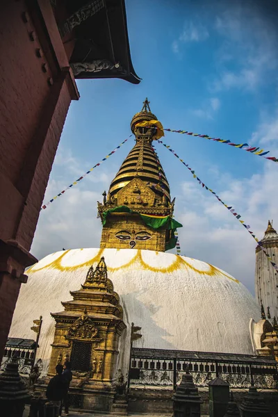 Templet Den Heliga Buddhan Staden Katmandu — Stockfoto