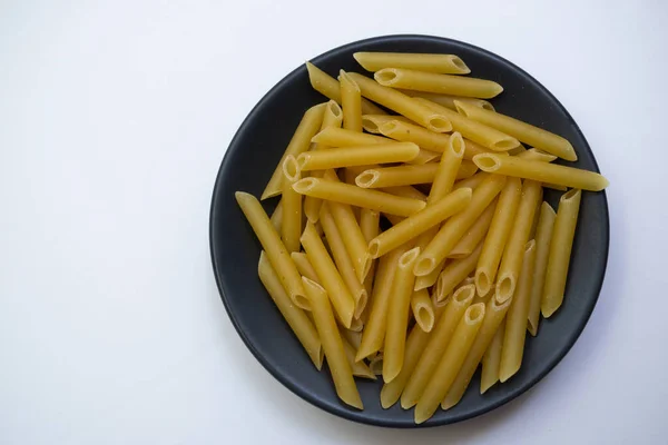 Plate Tasty Pasta White Background — Stock Photo, Image