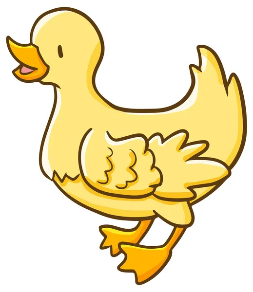 Yellow Duck Bow White Background — 스톡 벡터