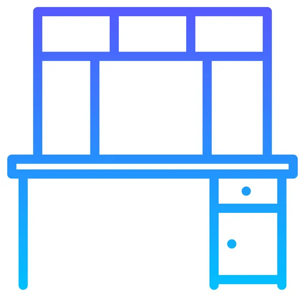 Een Bureau Web Icoon Eenvoudige Illustratie — Stockvector
