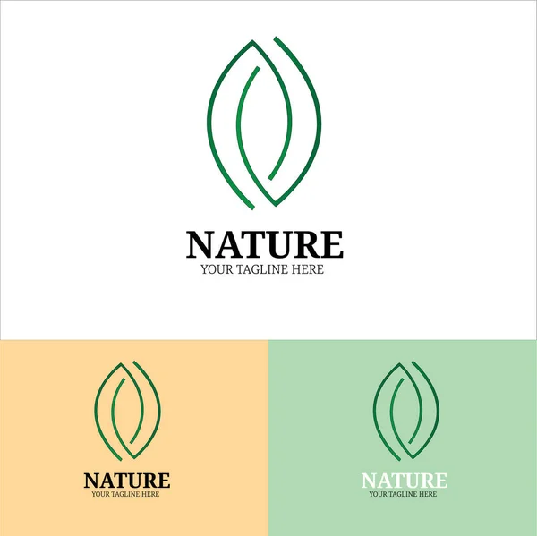 Leaf Logo Design Vector Template — Stock Vector