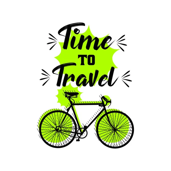 Bicicleta Bicicleta Ciclo Estrada Esporte Viagens Turismo Estação Primavera Verão —  Vetores de Stock