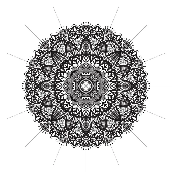 Patrón Mandala Ornamento Redondo Ilustración Vectorial — Vector de stock