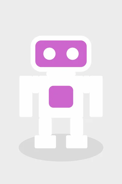 ロボットのアイコン コンピュータ ベクトル アイコンのフラット イラスト — ストックベクタ