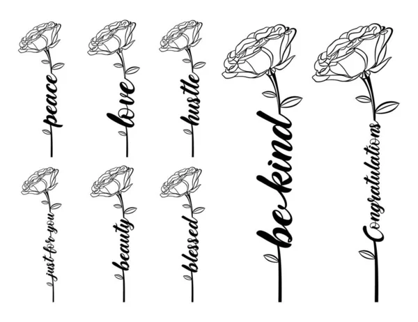 Набір Намальованих Вручну Квітів Векторна Ілюстрація — стоковий вектор