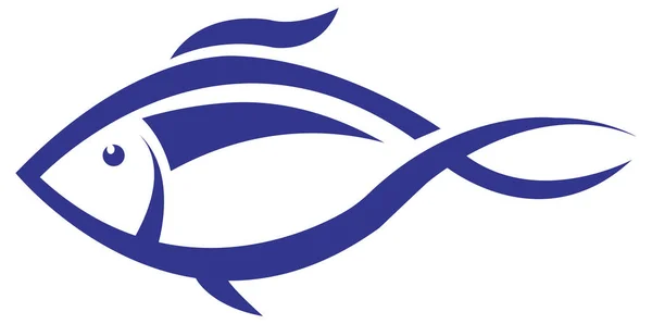 Ikona Ryby Ilustracja Logo Clipart Projekt Wektor — Wektor stockowy
