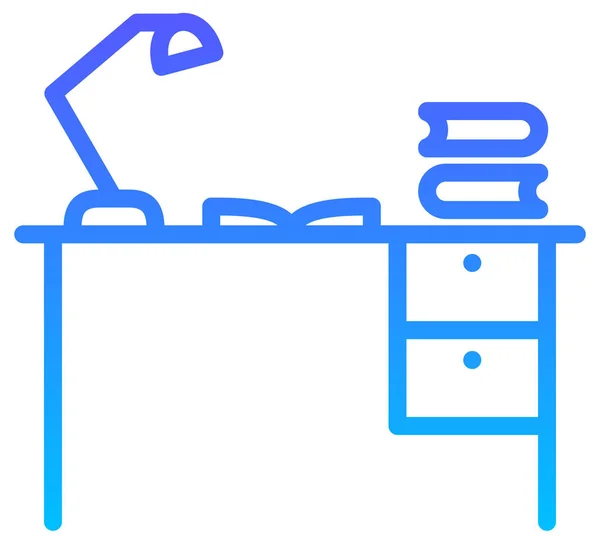 Stůl Webová Ikona Jednoduchá Ilustrace — Stockový vektor