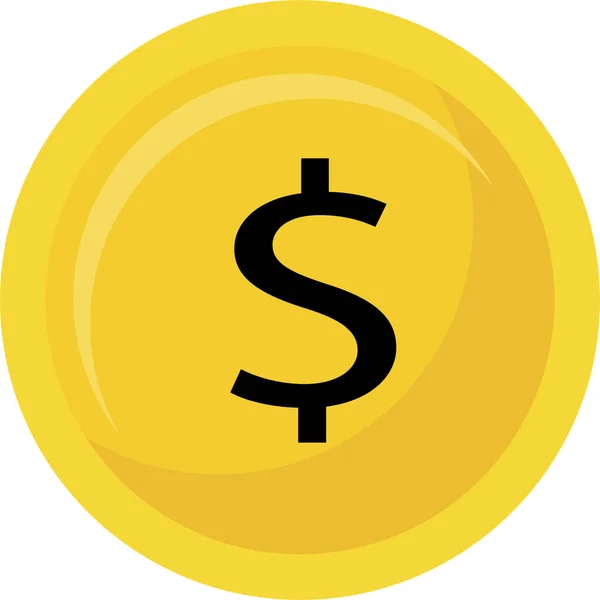 Dólar Signo Icono Vector Ilustración — Vector de stock