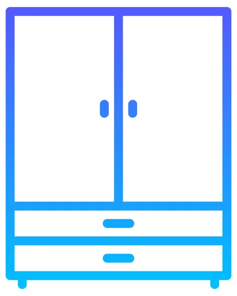Wardrobe Web Icon Simple Illustration — Stock Vector