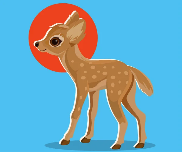 Illustrazione Una Simpatica Giraffa — Vettoriale Stock