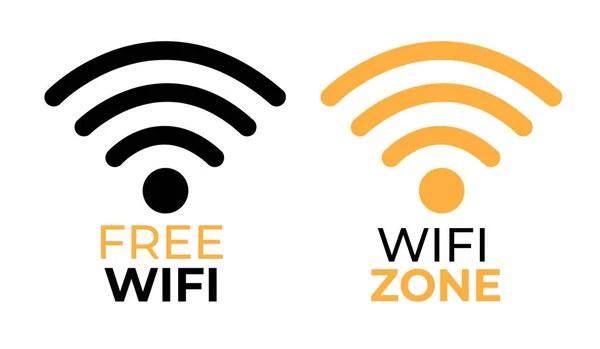 Icône Signal Wifi Symbole Internet Sans Fil Illustration Vectorielle — Image vectorielle