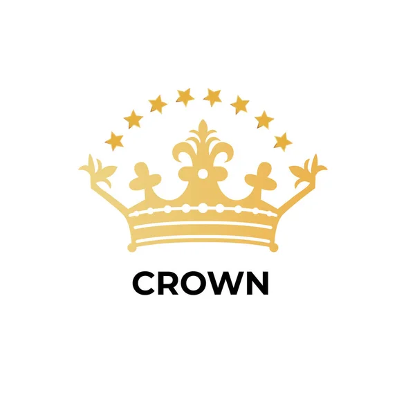 Crown Logo Şablon Vektör Illüstrasyon Tasarımı — Stok Vektör