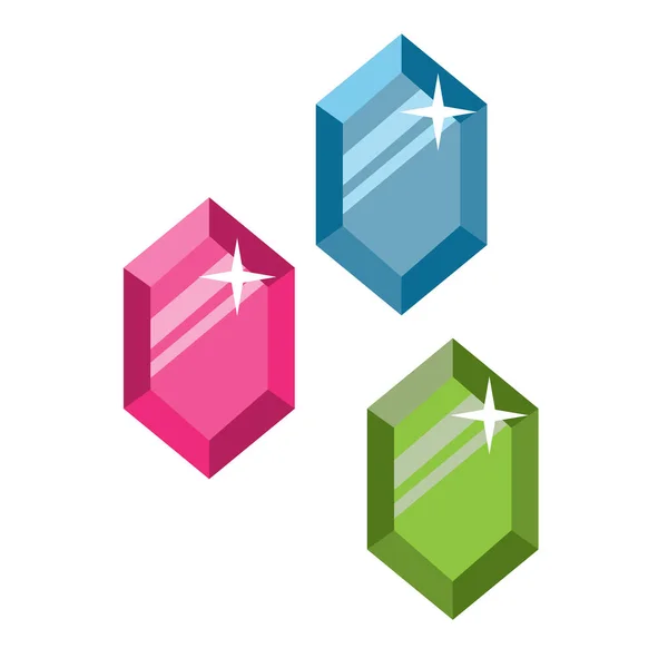 Icono Caja Diamantes Isométricos Ilustración Plana Iconos Vectores Cubo Para — Vector de stock