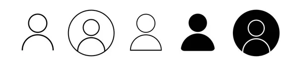 Ensemble Icônes Personnes Noires Illustration Vectorielle — Image vectorielle