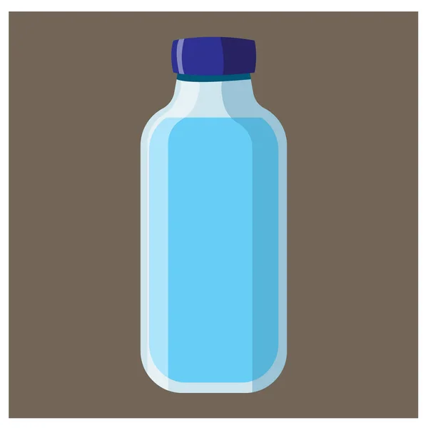 Fles Icoon Eenvoudige Illustratie Van Water Drinken Vector Pictogrammen Voor — Stockvector