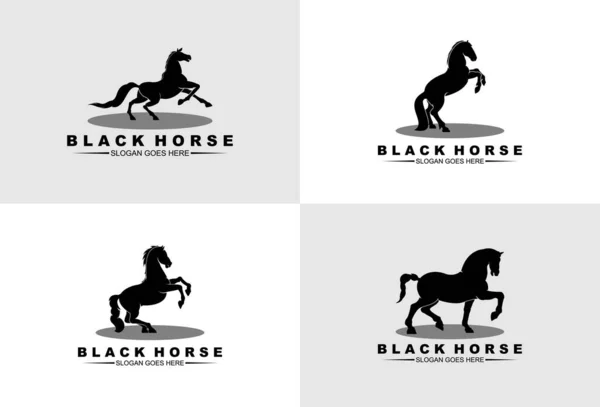 Paard Logo Template Vector Illustratie — Stockvector