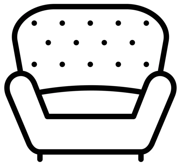 Sofa Web Icon Simple Illustration — Stock Vector