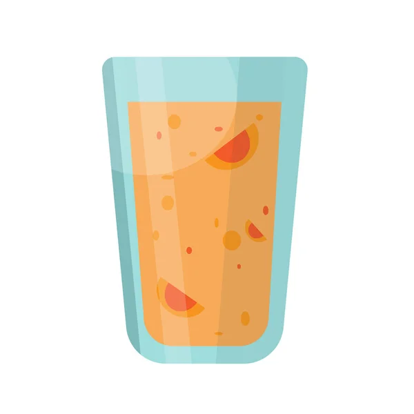 Verre Avec Cocktail Glaçons Vectoriel Illustration Design — Image vectorielle