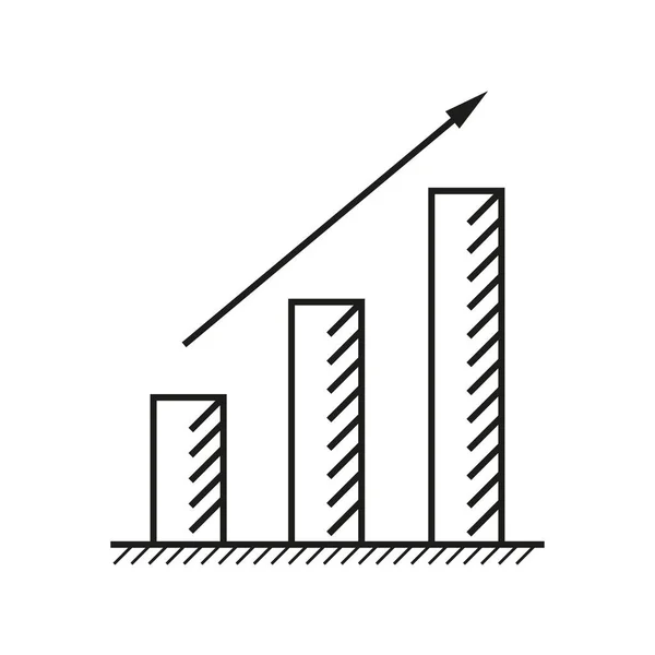 Gráfico Crescimento Ícone Ilustração Vetorial —  Vetores de Stock
