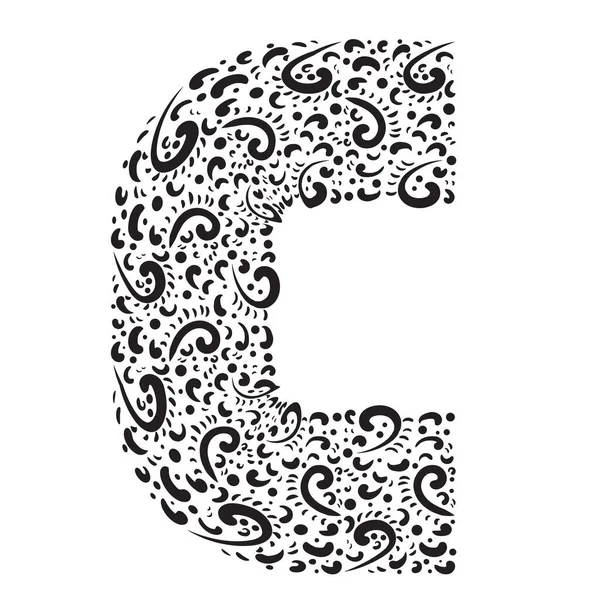 Vector Ilustración Una Letra Con Símbolo Del Alfabeto — Vector de stock