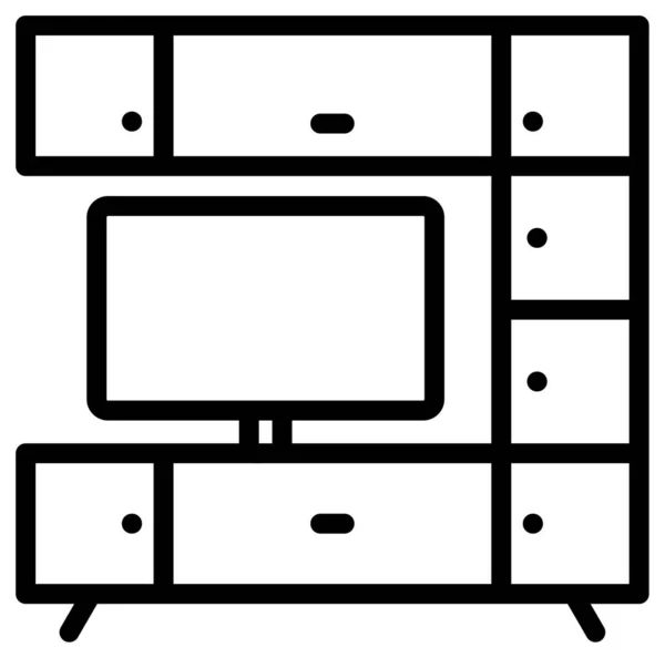 Gabinete Icono Web Ilustración Simple — Archivo Imágenes Vectoriales